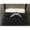 Image 1 : LADIES 14K WHITE GOLD SAPPHIRE & 30 DIAMOND RING - APPRAISED VALUE $2790.00 (0.90CTS SAPPHIRE,