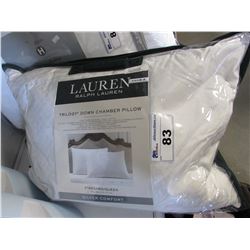 RALPH LAUREN TRILOGY STANDARD QUEEN DOWN CHAMBER PILLOW