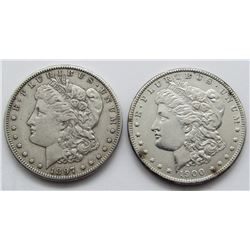 1900 UNC & 1897-S FINE MORGAN DOLLARS