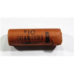 1964-D WASHINGTON QTR BU ROLL - ORIGINAL