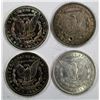 Image 2 : 4-SILVER DOLLARS;MIXED DATES/MINT MARKS/GRADES