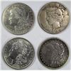 Image 1 : 4-SILVER DOLLARS;MIXED DATES/MINT MARKS/GRADES