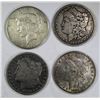 Image 1 : 4-SILVER DOLLARS;MIXED DATES/MINT MARKS/GRADES