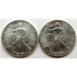 2003 & 2001 AMERICAN SILVER EAGLES