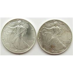 1995 & 1993 AMERICAN SILVER EAGLES