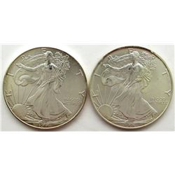 2-1996 AMERICAN SILVER EAGLES