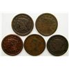 Image 1 : 5-LARGE CENTS 1848-1852