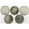 Image 1 : LOT OF 5 SEATED LIBERTY DIMES AG/G