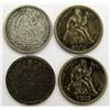 Image 1 : 4-LIBERTY SEATED DIMES