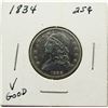 Image 1 : 1834 BUST QUARTER G/VG