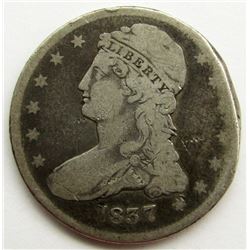 1837 CAPPED BUST HALF DOLLAR VG/F