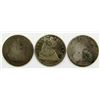 Image 1 : 3-SEATED HALF DOLLARS; 1854, (2) 1858
