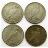 Image 2 : 4-PEACE SILVER DOLLARS F-AU