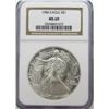 Image 1 : 1986 AMERICAN SILVER EAGLE NGC MS 69