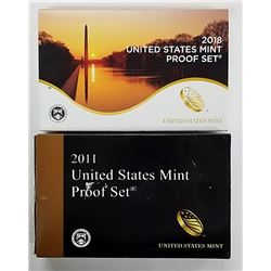 2011 & 2018 US PROOF SETS