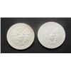 Image 2 : 1992 & 2013 AMERICAN SILVER EAGLES