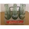 Image 1 : COCA-COLA 6 PACK (TIN CARRY CASE) & GREEN BOTTLES (VINTAGE)