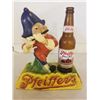 Image 1 : ADVERTISING CHALKWARE W/BOTTLE (PFEIFFER'S BEER) *10" TALL*
