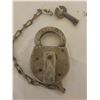 Image 1 : RAILWAY SWITCH LOCK W/KEY (A. T. & S. F. RAILWAY)