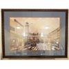 Image 2 : LARGE FRAMED PRINT (THOMAS KINKADE) 'MAIN STREET MATINEE' *35" X 26"*