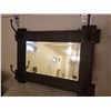 Image 1 : HALL MIRROR (MISSION OAK) *W/HOOKS, BEVELED* (28" X 20")