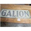 Image 1 : TIN SIGN (GALION) *21" X 7"*