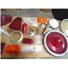 Image 3 : LOT OF TAIL LIGHTS & HEAD LIGHTS (GLASS, CHROME & PLASTIC PCS)