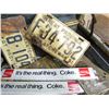 Image 4 : METAL TRUNK (FULL OF LICENSE PLATES) *OVER 75 PCS* (1933, 1949, 5Os, 60s, 70s, etc) + 3 METAL COKE P