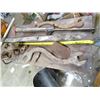 Image 4 : LOT OF 'VINTAGE' TOOLS (LARGE AUGER BIT, 36" WRENCHES, AX HEADS, ETC)