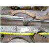 Image 6 : LOT OF 'VINTAGE' TOOLS (LARGE AUGER BIT, 36" WRENCHES, AX HEADS, ETC)