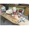 Image 1 : LOT OF COLLECTIBLES (FAN, TINS, GRINDER, ETC)