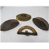 Image 3 : LOT OF 3 SAD IRONS & WOODEN HANDLE