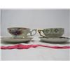 Image 2 : 2 TEA CUPS & SAUCERS (NO CRACKS/ CHIPS) *1 HAND PAINTED* (MADE IN JAPAN)