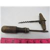 Image 4 : WOOD HANDLED AUGER, SCREWDRIVERS & 2 MULTI SCREWDRIVERS
