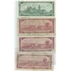 Image 2 : LOT OF 4 CNDN BANK NOTES ($1 NO SERIAL #, 3 - 1954 $2)