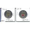 Image 1 : LOT OF 2 CNDN 2 DOLLAR PCS (ARMISTICE) *1 COLORED)