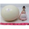 Image 1 : OSTRICH EGG & SALT/PEPPER SHAKER (PRAYER LADY *REPAIRED*)