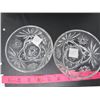 Image 4 : SERVING PLATE (LARGE, GLASS), 2 MATCHING SMALL FRUIT DISHES, SMALL PLATE (GRANDMOTHER VERSE)