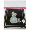 Image 2 : LOT OF 3 (REVERSE PAINTINGS OF BOY & GIRL *1 IS CRACKED*) PORCELAIN OF DUTCH BOY/GIRL *KISSING*