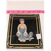 Image 3 : LOT OF 3 (REVERSE PAINTINGS OF BOY & GIRL *1 IS CRACKED*) PORCELAIN OF DUTCH BOY/GIRL *KISSING*