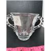 Image 2 : LOT OF 3 (2 PORCELAIN 25TH ANNIV. CUPS & GLASS SUGAR DISH)