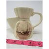 Image 4 : SHAVING ITEMS, PORCELAIN CUP, BRUSH & RAZOR ON STAND