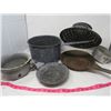 Image 1 : LOT OF 6 POTS AND PANS (COLANDERS, FRYING PANS, POTS, CHAMBER POT ETC…)