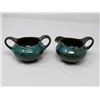 Image 11 : TEAPOT (BLUE MOUNTAIN) W/CREAM SUGAR & 2 CUPS (EVANGELINE, MADE IN CANADA)