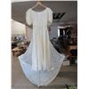 Image 2 : WEDDING DRESS W/LONG TRAIN (LACE INSETS) *SIZE SMALL*