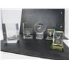 Image 1 : LOT OF 5 MED ART IN GLASS BLOCKS (2 SKULL/CROSSBONES, 1 EA SPIDER, DRAGON, HORSE)