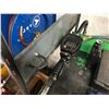 Image 2 : LARGE OIL CONTAINER/WORK BENCH WITH DIGITAL DISPENSER AND HOSE REEL WITH 2 BENCH VISES
