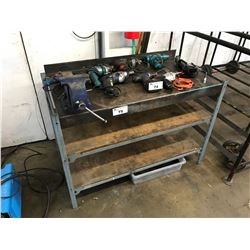 METAL WORK BENCH AND VICE