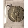 Image 1 : 1960 D Silver Franklin Half Dollar Nice Early US Silver Coin