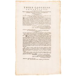 1794 President George Washington Printed Congressional US ACTs Approved in Print